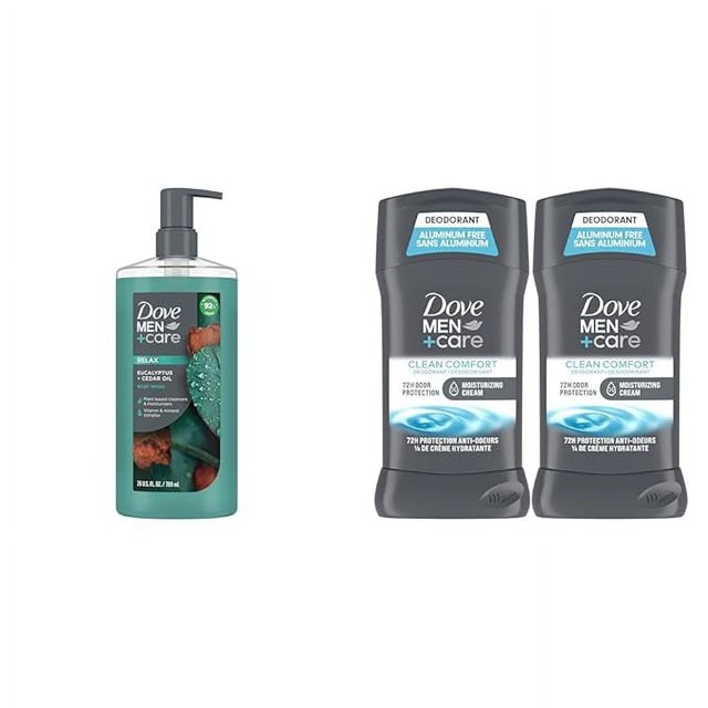 DOVE MEN + CARE Body Wash Eucalyptus + Cedar Oil to Rebuild Skin in the