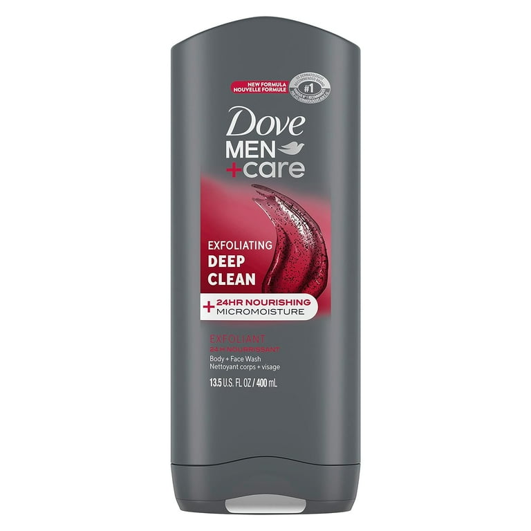 DOVE MEN + CARE Body and Face Wash Exfoliating Deep Clean