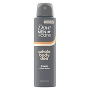 Dove Men+Care Whole Body Deo Aluminum Free Deodorant Spray Suitable from Pits, Privates, to Feet Cedar + Shea Butter with Vitamin E, 4 oz
