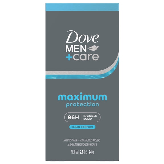 Dove Men+Care Invisible Solid Stick Maximum Protection Clean Comfort 96-Hour Comfort, 2.6 oz