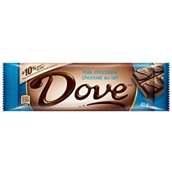 DOVE Milk Chocolate Bars, 1.44 oz, 18 Count