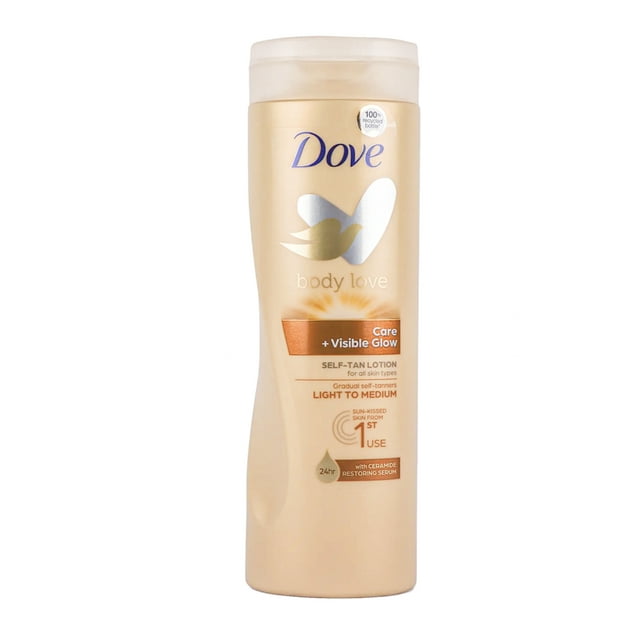 DOVE NOURISHING BODY CARE VISIBLE GLOW SELFTAN LOTION FAIRMEDIUM 400
