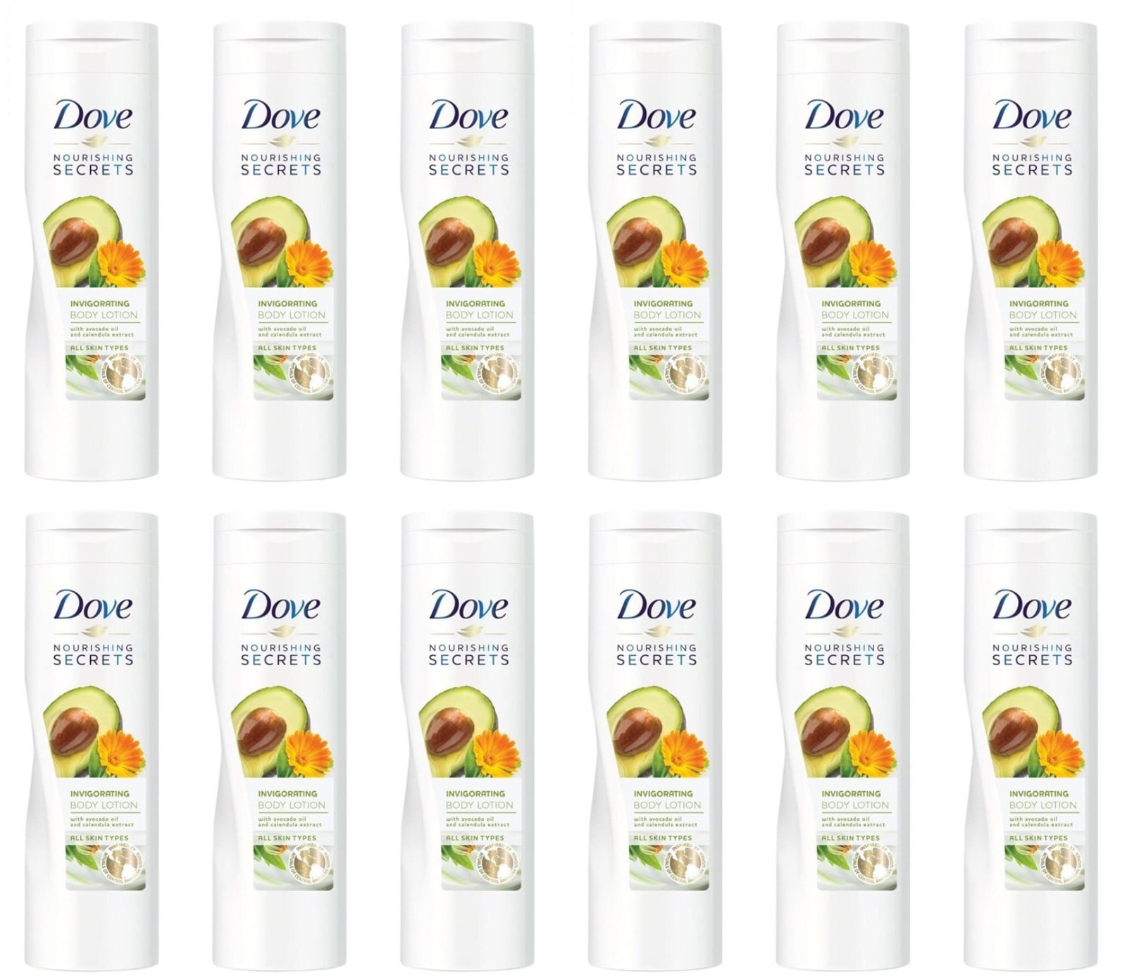 DOVE NOURISHING SECRETS INVIGORATING RITUAL BODY LOTION WITH AVOCADO OIL AND CALENDULA EXTRACT Pack of 12