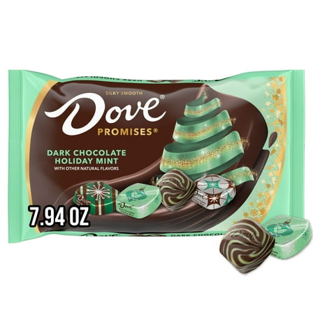 Dove Promises Dark Chocolate Holiday Mint Christmas Candy - 7.94 oz Bag
