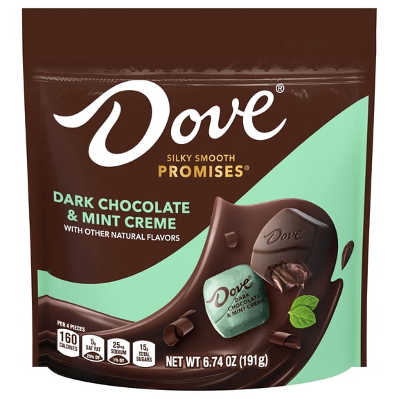 Dove Promises Dark Chocolate & Mint Creme Candy - 6.74 oz Bag