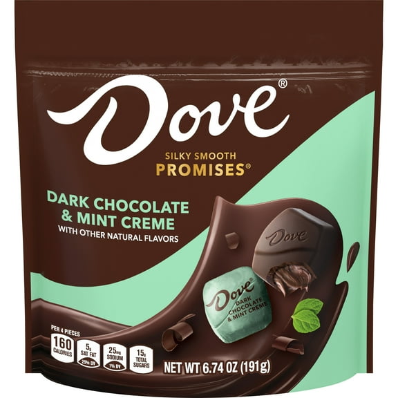 Dove Promises Dark Chocolate & Mint Creme Candy - 6.74 oz Bag