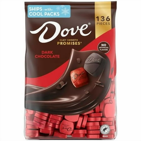 Dove Promises Dark Chocolate Candy, 136 Ct Bulk Bag