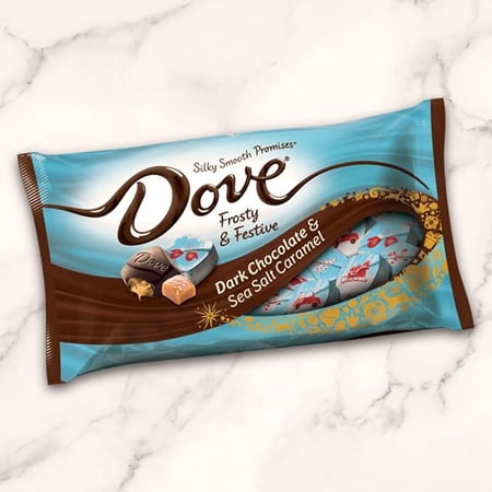 DOVE PROMISES Dark Chocolate Sea Salt Caramel Holiday Candies, 7.94oz Bag