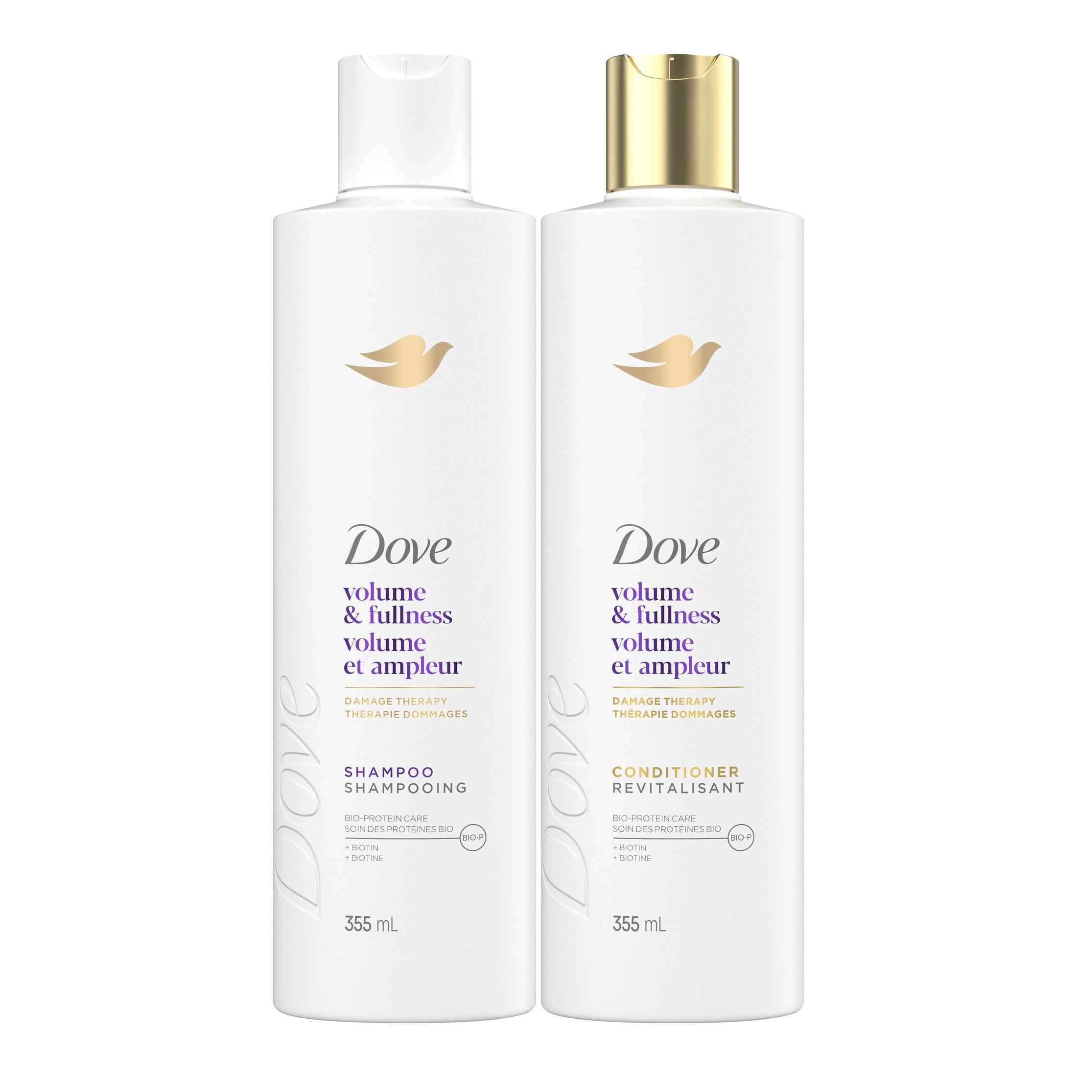 Dove Shampoo & Conditioner for Fine, Thin Hair Volume and Fullness with Bio-Protein Care Technology and Biotin ,12 fl oz 2 Pack