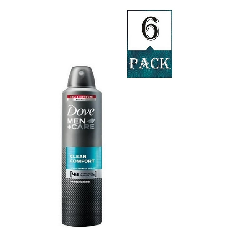 DOVE SPRAY AP-DEO MEN CLEAN COMFORT 250 ML (Pack of 6) - Walmart.com