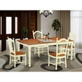 thumbnail image 1 of East West Furniture Dover 5-piece Wood Dinette Set in Buttermilk/Cherry, 1 of 4