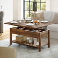 thumbnail image 1 of GUNAITO 40.9"Lift Top Coffee Table 4 in 1 Multi-Function Convertible Coffee Table with Hidden Storage Framhouse Coffee Table for Living Room Rustic Brown, 1 of 10