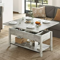 DOVEAID 41.73"Lift Top Coffee Table, 4 in 1 Multi-Function Convertible Coffee Table with Storage, Modern Coffee Table Converts to Dining Table for Living Room, Grey
