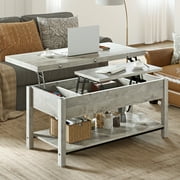 GUNAITO Lift Top Coffee Table 4 in 1 Multi-Function Convertible Coffee Table with Storage, Modern Coffee Table Converts to Dining Table for Living Room, Grey