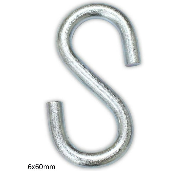 DOVETAIL (25 Pack) "S" Hook Set | 1/4" (6.4 mm) Diameter & 2 3/8" (60 mm) Length | Durable Steel Construction | Ideal for Rigging Hardware | Available in Various Sizes