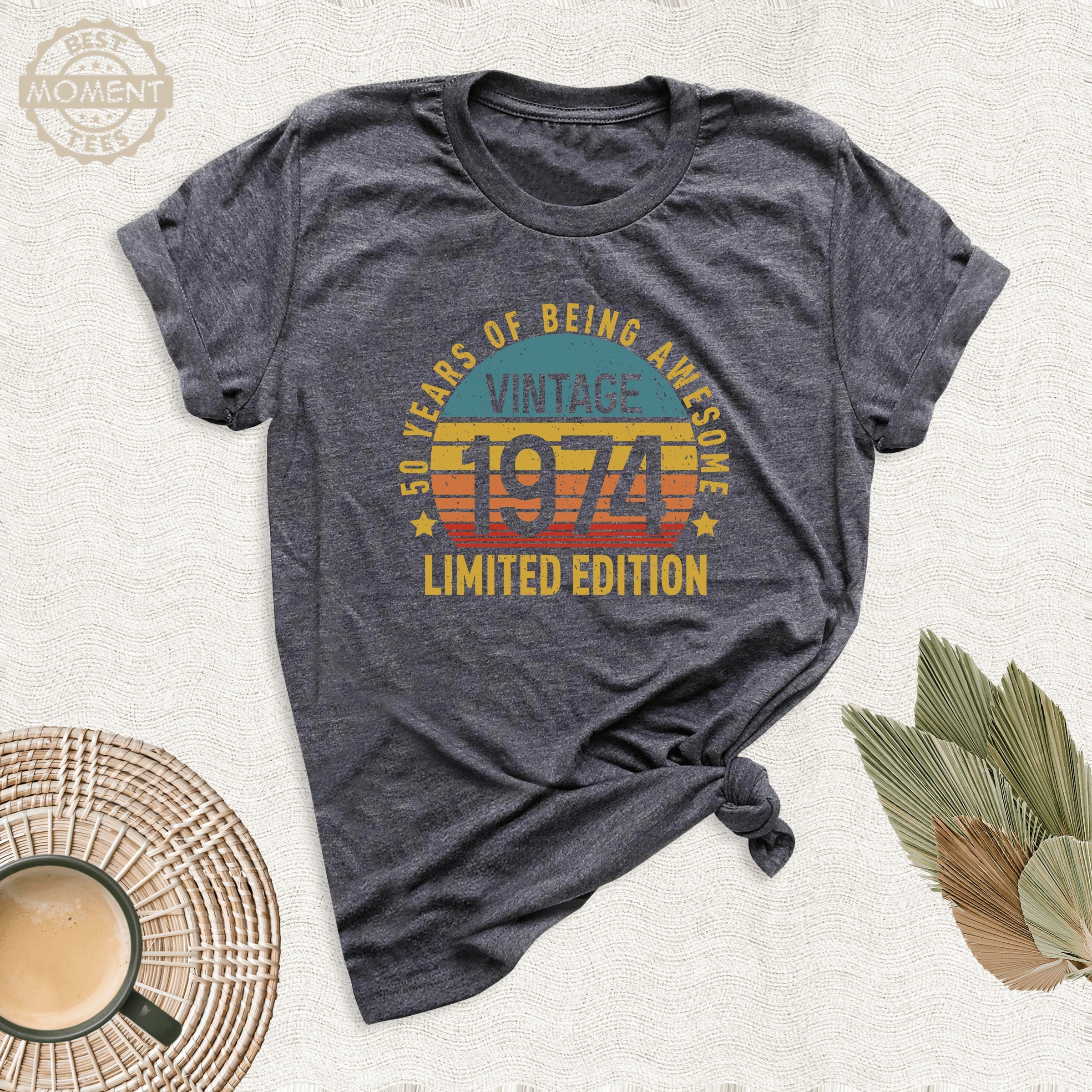 Custom 1974 50th Birthday Shirt For Men - Vintage Birth Year T-Shirt, Personalized Birthday Gift Idea - View #9