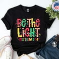 thumbnail image 1 of DOVU Be The Light Christian Xmas 2025 T-Shirt, Xmas Light Tee Unisex S-5XL Hot Trending Shirt, Vintage Birthday Gift, 1 of 4