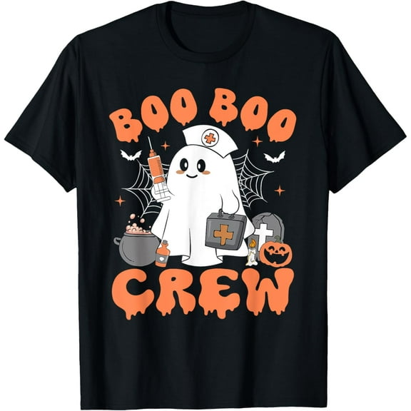 DOVU Boo Boo Crew Nurse Shirt Women Cute Ghost Hal.Low.Een Nursing T-Shirt Unisex S-5XL Hot Trending Shirt, Vintage Birthday Gift