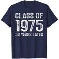 thumbnail image 1 of DOVU Class Of 1975 Reunion 50 Year Homecoming Alumni Classmates T-Shirt Unisex S-5XL Hot Trending Shirt, Vintage Birthday Gift, 1 of 4