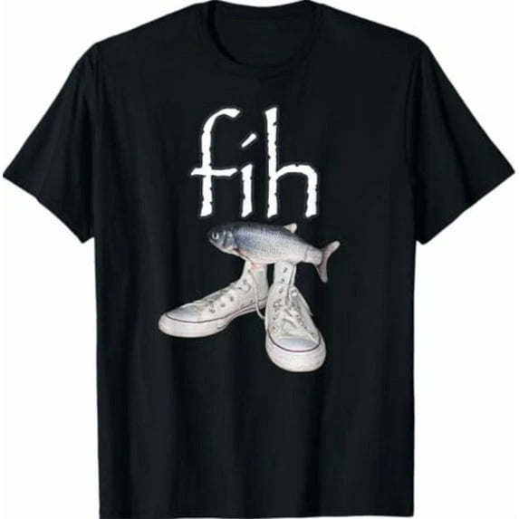 DOVU Fih Shoes Fish Funny Misspelled Fish Fih Calling T-Shirt Unisex S-5XL Hot Trending Shirt, Vintage Birthday Gift