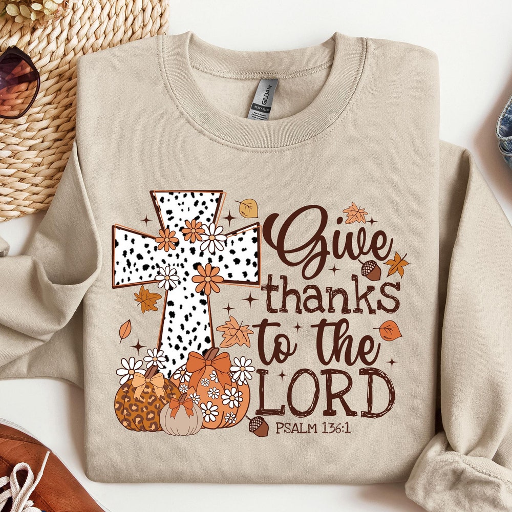 ShuanQ Gartenflagge „Give Thanks To The Lord“ – Doppelseitige Jute-Flagge Für Herbst & Thanksgiving, 45,7x31,8 Cm