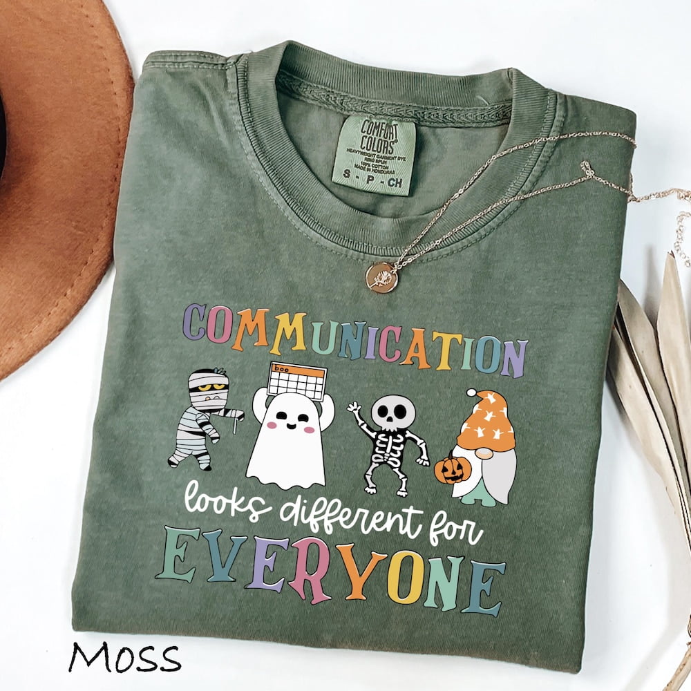 DOVU Hal.Low.Een Aac Ghost Communication Tee, Inclusive Speech Therapy ...
