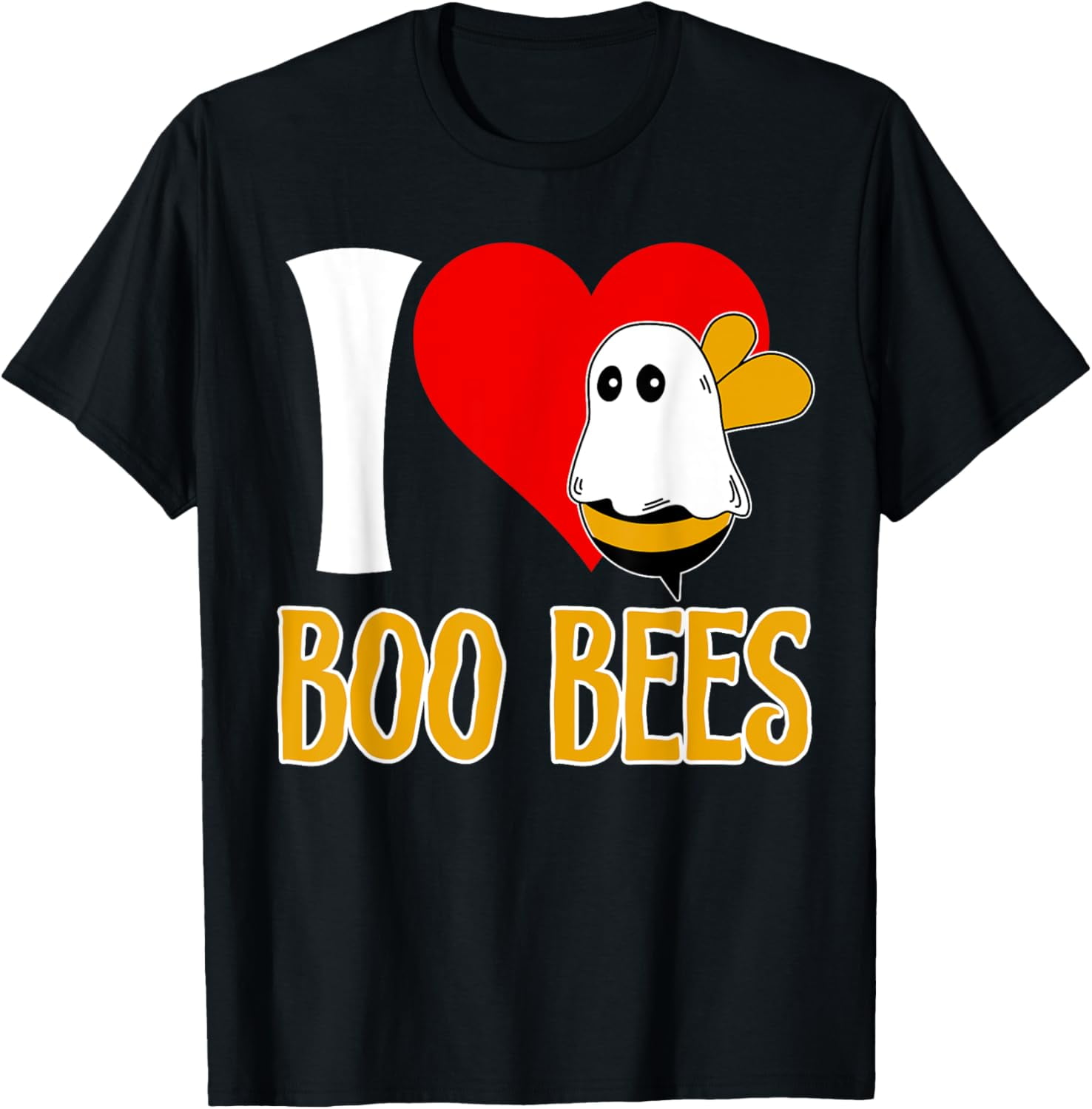DOVU I Love Boo Bees Heart Cute Ghost Matching Couples Hal.Low.Een T ...