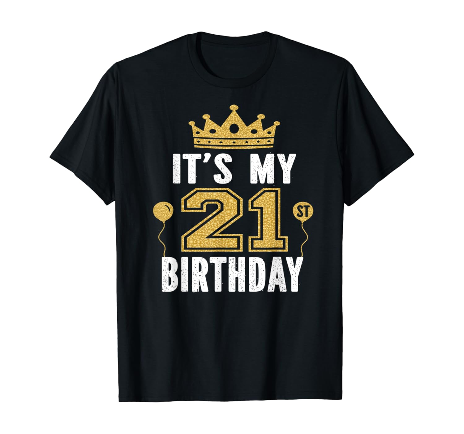 Schärpe „It's My 21st Birthday“ – Zum 21. Geburtstag Für Mädchen, Weiß Mit Goldschrift