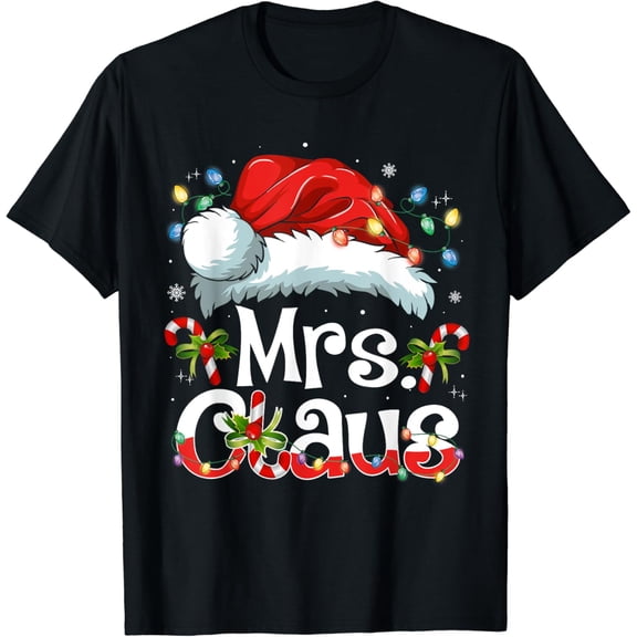 DOVU Mr And Mrs Claus Couples Matching Chris.Tmas Pajamas San.Ta T-Shirt Unisex S-5XL Hot Trending Shirt, Vintage Birthday Gift