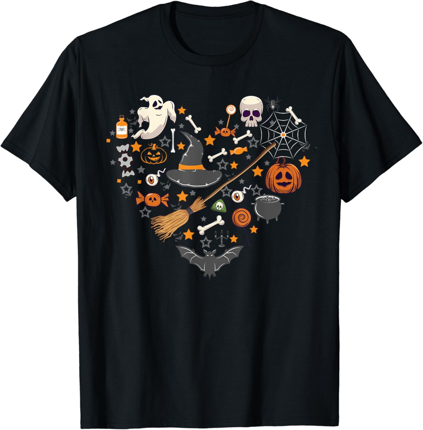 DOVU Scary Pattern Hal Low Een Cute Hal Low Een Heart T Shirt Unisex S DOVU Scary Pattern Hal Low Een Cute Hal Low Een Heart T Shirt Unisex S