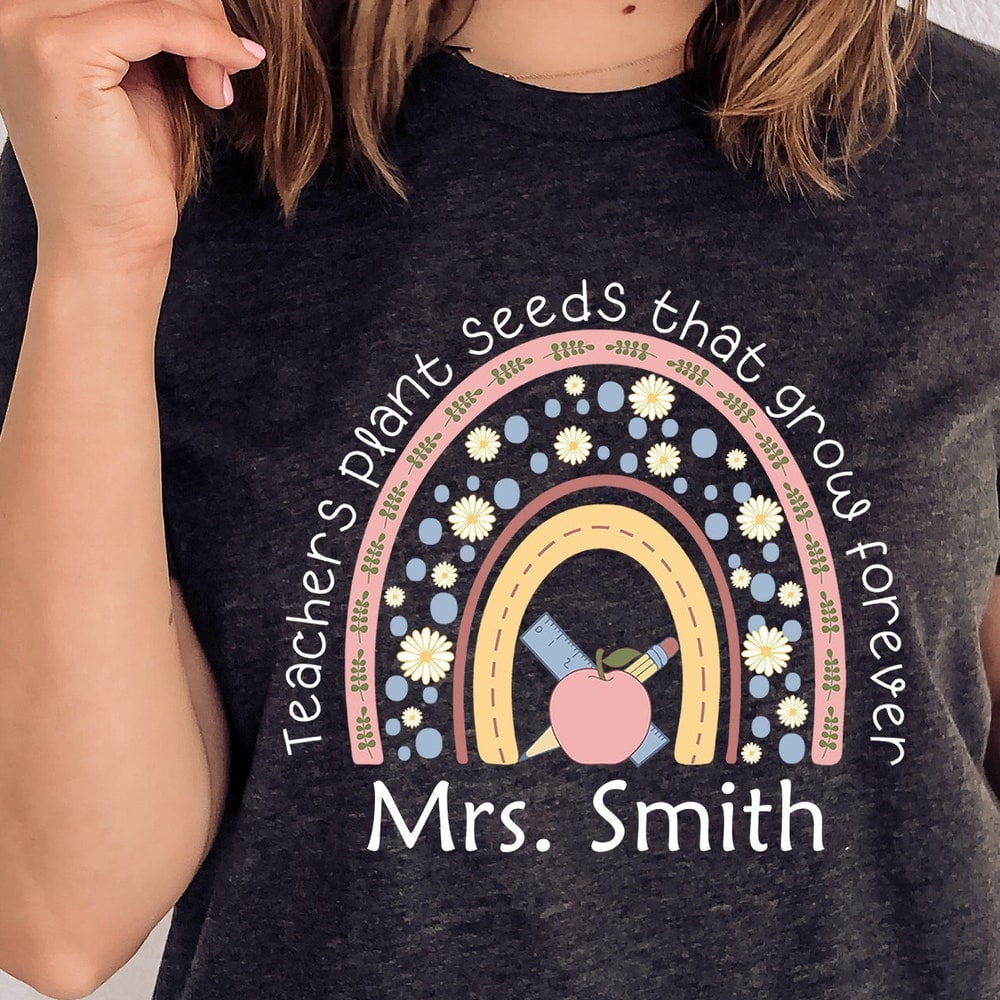 TIEEI "Helping Little Minds Grow" Teacher Shirt For Women - Soft Blend Tee For Preschool & Kindergarten Teachers - View #7