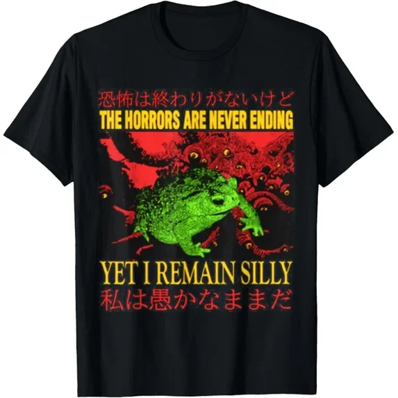 DOVU The Horrors Are Never Ending Yet Remain Japanese Frog T Shirt