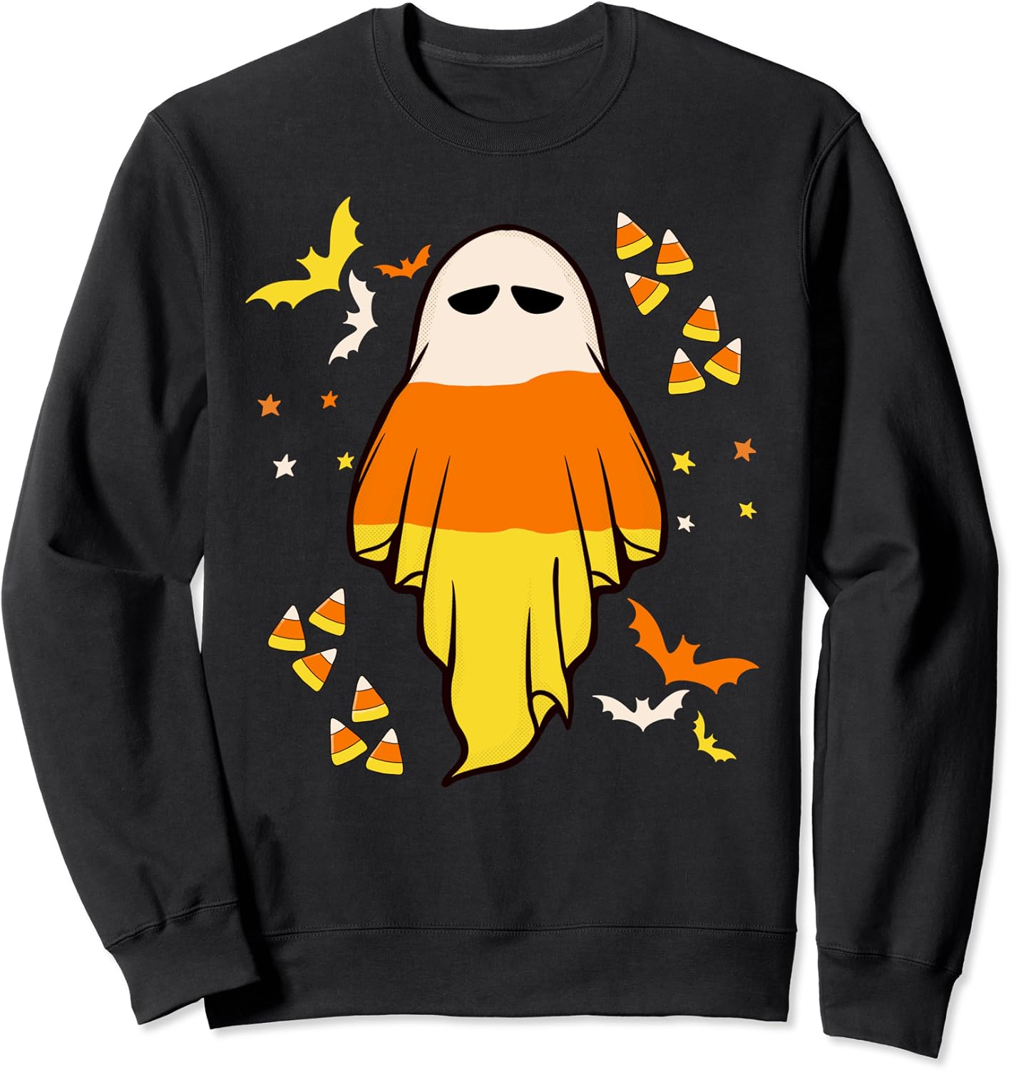 DOVU Vintage Candy Corn Boo Hal.Low.Een Funny Ghost Sweatshirt Trendy ...