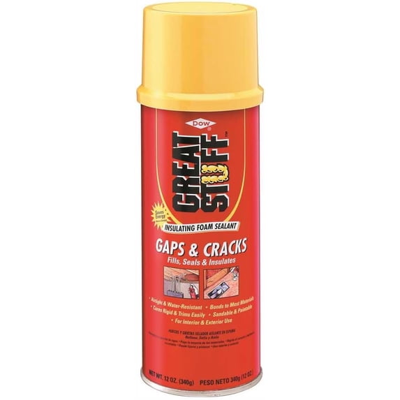 Dow Great Stuff Expanding Foam Spray Sealant - Durable, Fills Gaps - 12 Oz.