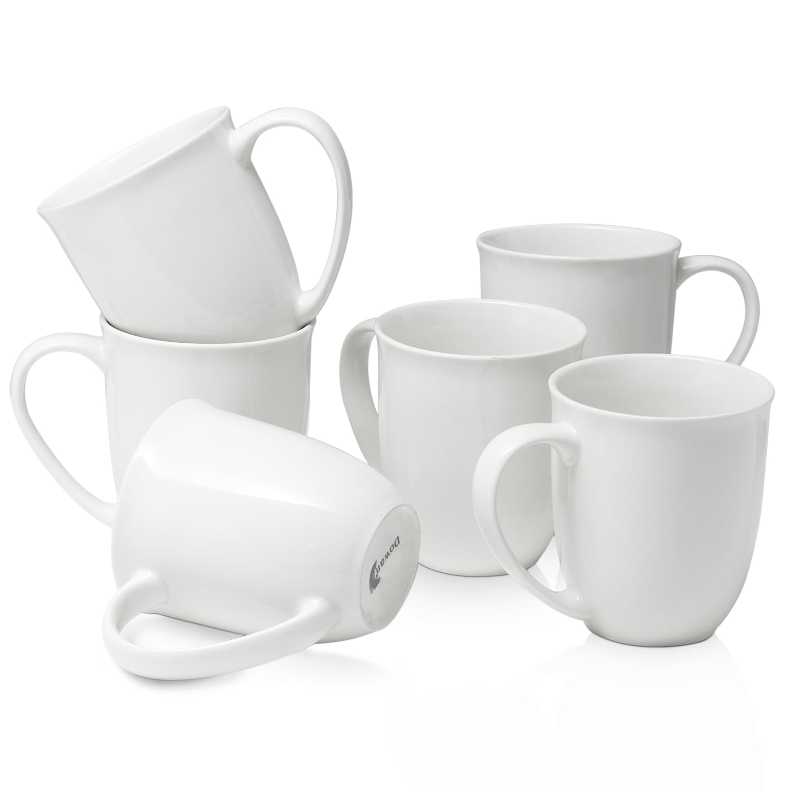  Rockin Coffee Mug Set 4 Mug - 10 Ounce Mugs Porcelain White Mug  - Gift Boxed a great marriage or couples Gift Set, Kitchen Decor Cup Sets  BPA Free Microwave Safe