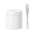 thumbnail image 1 of DOWAN 6.5 Oz Ceramic Butter Dish with Lid &Knife, Spreadable Porcelain Butter Keeper for Counter with Waterline, Glazed French Butter Dish, Embossed White, 1 of 6