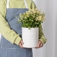 thumbnail image 1 of DOWAN 7.2*6.2in Ceramic Utensil Holder with Protection Crock Mat, Large Porcelain Utensil Crock for Kitchen Countertop, Round Utensil Organizer for Spatula, Cream White, 1 of 6