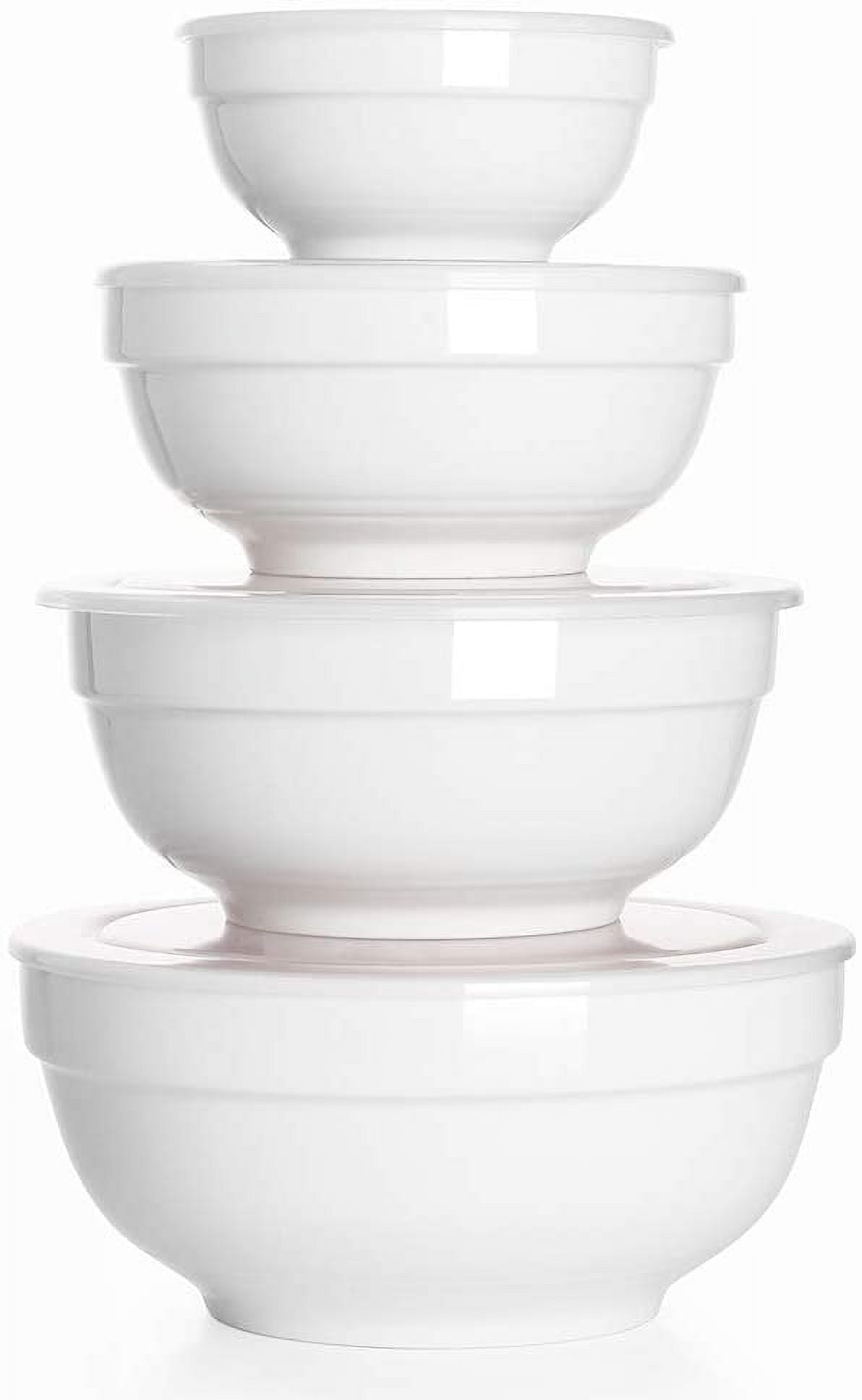 Multi-Color Round Mixing Bowls W/ Lids Stackable Storing & Warming Food  12-Piece