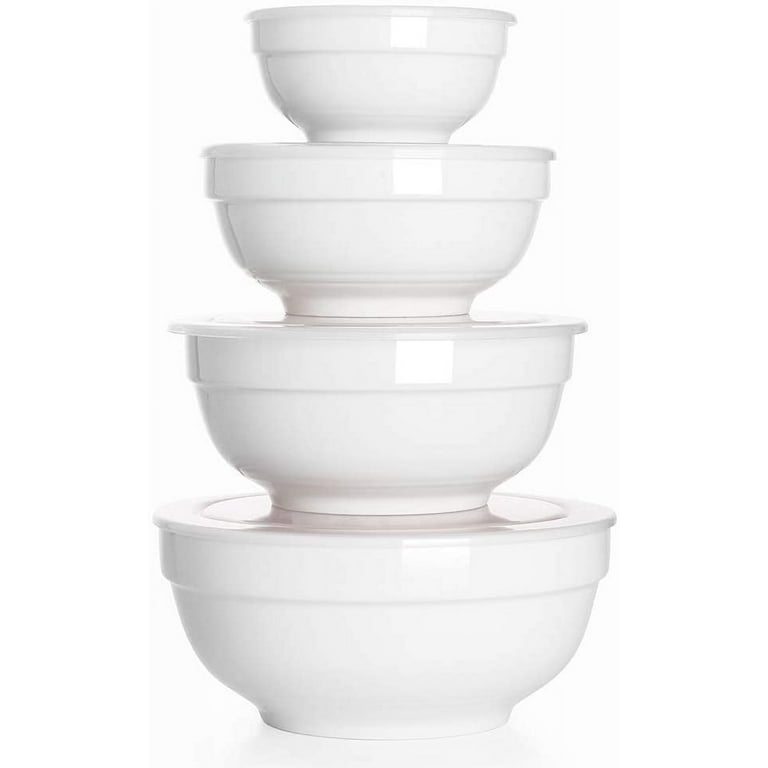 Metahom Ceramic Bowl Set with Lids, Serving Bowls with lids, 5 Inch Prep  Bowls for Kitchen, Lunch, Picnic, Microwave & Dishwasher Safe, 20 Oz Set of  4