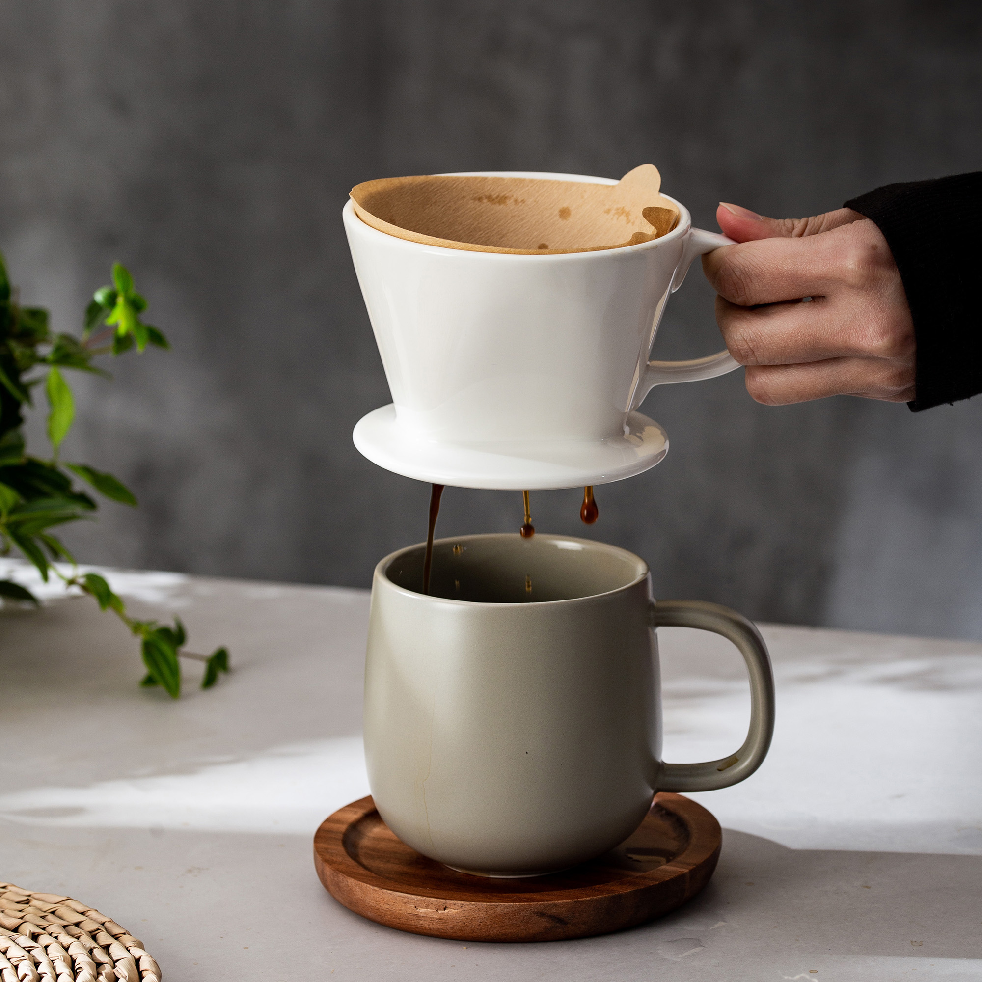 Jrocdr Coffee Filter Coffee Dripper Pour Over Coffee Maker Brewer Pour ...