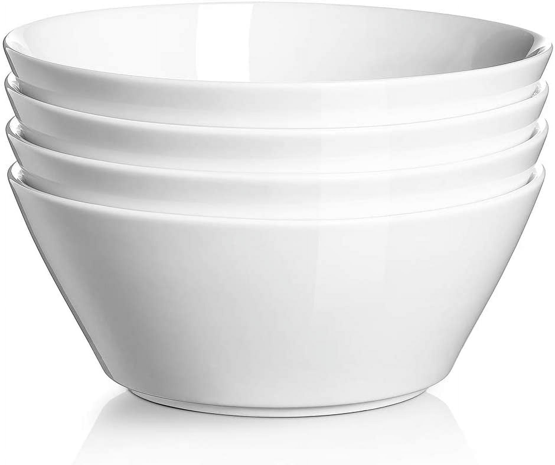 Better Homes & Gardens Round Ribbed Bowls, White Porcelain, Set of 6