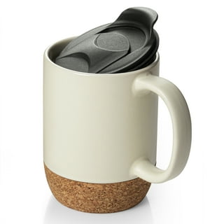 KRIPT Flat Bottom Ceramic Mug With Aluminum Plate, Lid And Spoon Offer 