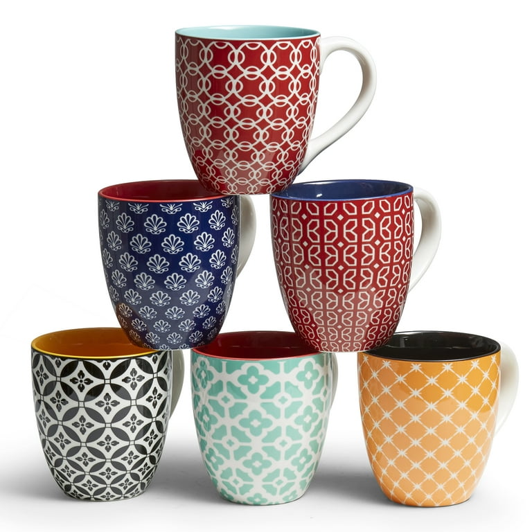 Colorful Coffee Mugs - Set of 6