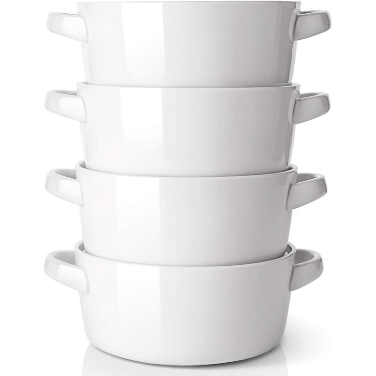 Eternal Night Soup Bowls With Handles, 16 Oz Ceramic Soup Serving