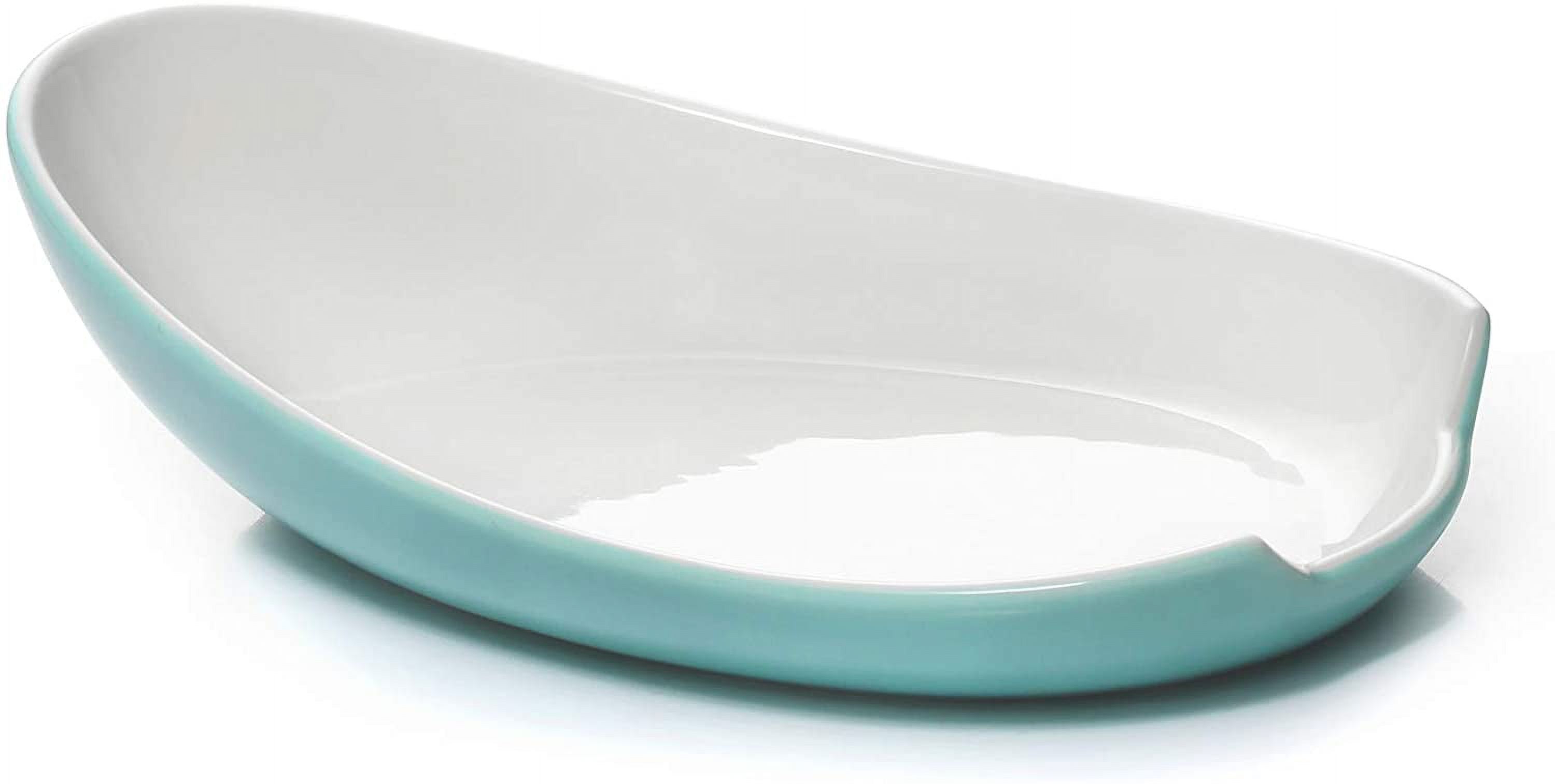 DOWAN Spoon Rest for kitchen Counter, 7.36" Large Spoon Holder for Stove Top, Ceramic Cooking Spoon Rest, Farmhouse Ladle Rest, Cute Kitchen Decor and Accessories, Turquoise - image 1 of 21