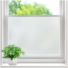 DOWELL Window Privacy Film, Frosted Glass Window Film, Static Cling Non-Adhesive Glass Film, Sun Blocking Opaque Window Coverings, Reusable Door Stickers for Bathroom Home Office