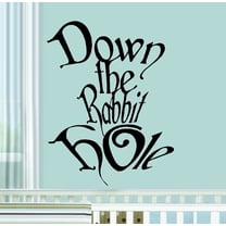 DOWN The Rabbit Hole: Wall or Window Decal ~ Children 20" x 26" (Black)