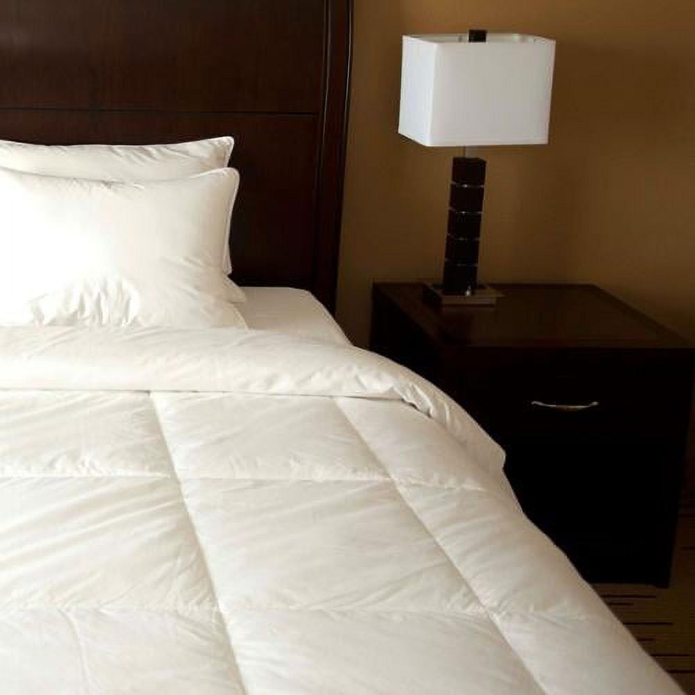 Twin XL White Cotton Hypoallergenic Down Comforter