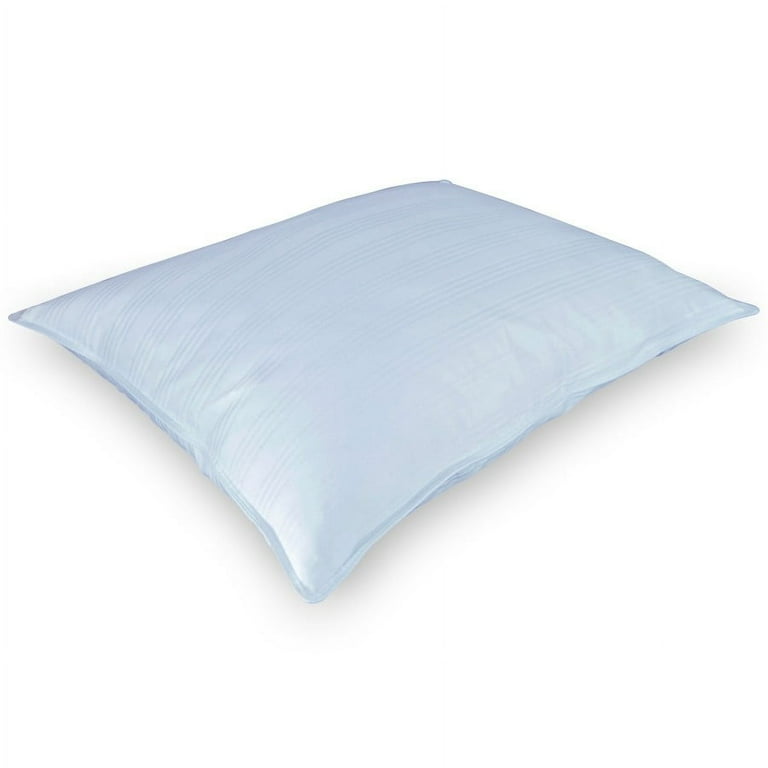 DOWNLITE Low Profile 250 TC 525 FP White Down Pillow Stomach Sleepers Only Very Flat