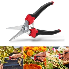 DOYLE 7-1/2 in. Micro-Tip Pruner, Pruning Snip, Leaf Trimmer, Scissor, Quick Pruning Snip, Red